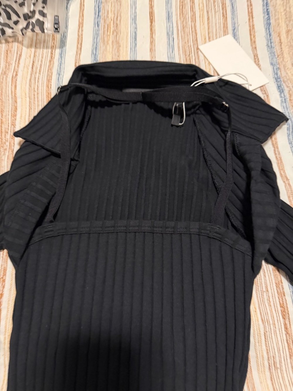 Helmut Lang LX Pima Long Sleeve Dress in Black Size XS